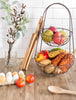 Design Imports Z01364 Vintage Metal Chicken Wire 2 Tier Fruit and Vegetable Standing Storage Basket