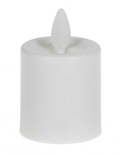 Ganz LLR1053 Water-Resistant, Remote Ready White 2 x 2 Resin LED Votive Candles, Set of 2