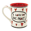 Enesco 4056352 Love You Most Stoneware Mug
