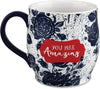 Dickson 18761 Lighthouse Christian Products You Are Amazing Midnight Blue Floral 13 Oz. Ceramic Mug