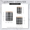 Design Imports CAMZ12579 Kitchen Accessories Collection Ceramic Set, Black, 3 Piece, canister set