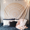 AUNERCART Gold Ombre Twin Size Tapestry Mandala Hippie Hippie Wall Tapestry/Blanket/Tablecloth
