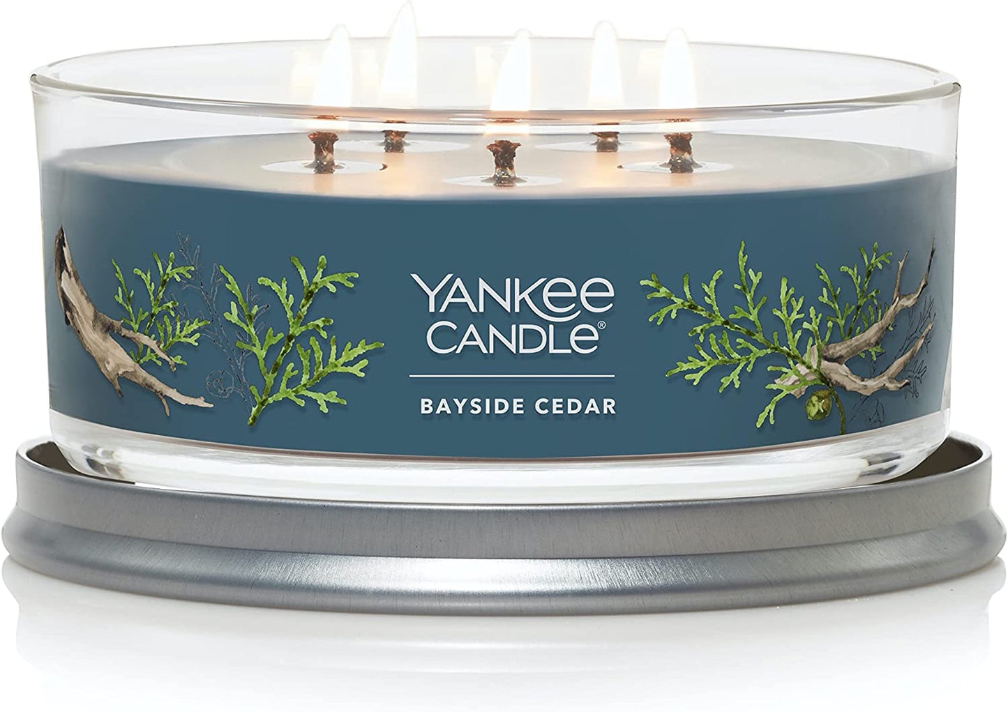 Yankee Candle 1630082 Bayside Cedar Scented, Signature Medium Tumbler 5-Wick Candle