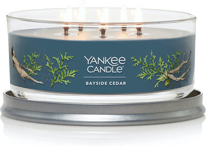 Yankee Candle 1630082 Bayside Cedar Scented, Signature Medium Tumbler 5-Wick Candle