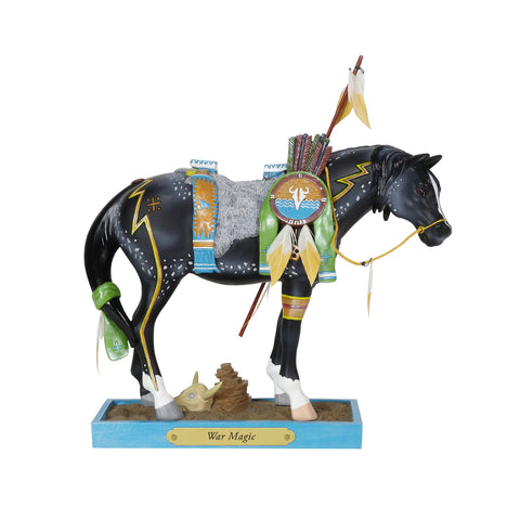 Enesco 6002977 Trail of Painted Ponies “War Magic, Stone Resin 7.8 Inches, Multicolor