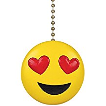 Clementine 355 Heart Eyes Smiling Emoji Ceiling Fan Pull