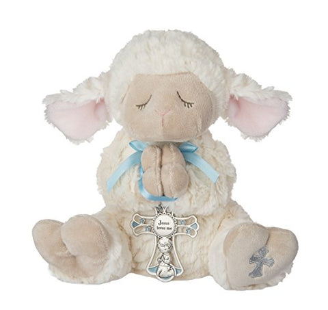 Ganz HE10234 Serenity Lamb w/ Crib Cross - Boy