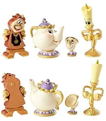 Enesco 4060076 Jim Shore Disney Beauty and The Beast Enchanted Objects Set, Multicolor