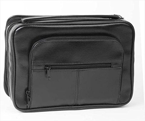 Dicksons 9006XL X-Large Black Leather Like Reinforced Bible Cover Case with Handle and Stationary