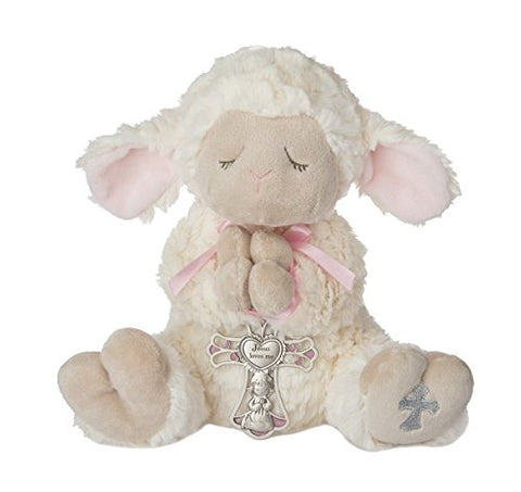 Ganz HE10233 Serenity Lamb w/ Crib Cross - Girl