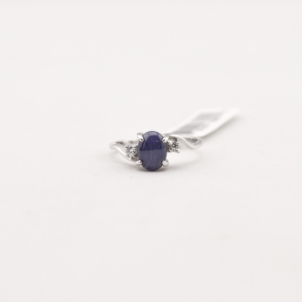 R. S. Covenant 4175 Women's SS Star Saphire Ring SZ 6