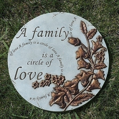 Roman 11849 Home & Garden Family is A Circle of Love Stone Polyresin Spring Summer