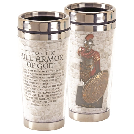 Dicksons Put on The Full Armor of God 16 Oz Stainless Steel Travel Mug with Lid