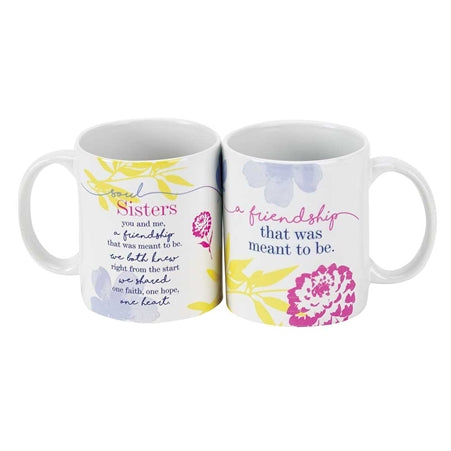 Dicksons Soul Sisters Friendship Was Meant to Be Floral White 11 Oz. Ceramic Coffee Cup Mug
