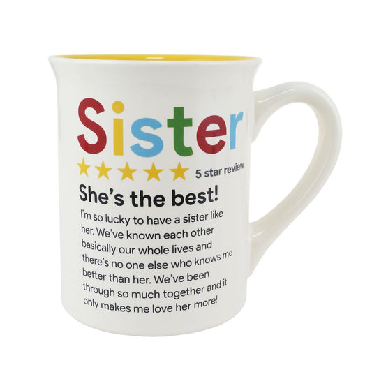 Enesco 6012560 Our Name Is Mud SISTER 5 STAR REVIEW MUG