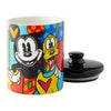 Enesco 6004977 Disney by Britto Mickey Mouse and Pluto Cookie Jar Canister, 6 Inch, Multicolor