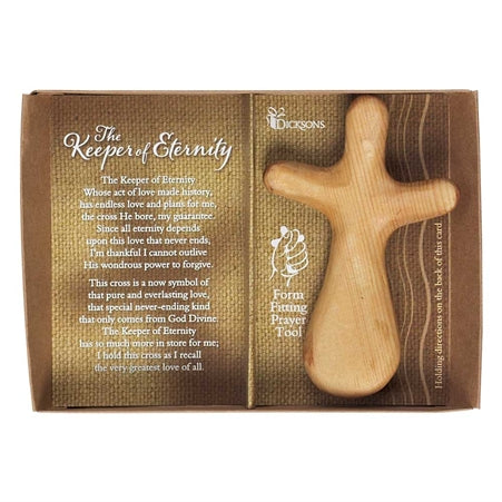 Dicksons Keeper of Eternity 3.25 x 4.75 Inch Natural Hand Carved Solid Wood Form Fitting Prayer Tool