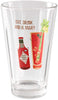 Pavilion 74867 Eat, Drink & B. Mary-Bloody Mary-16 oz 16 oz Pint Glass Tumbler, Red