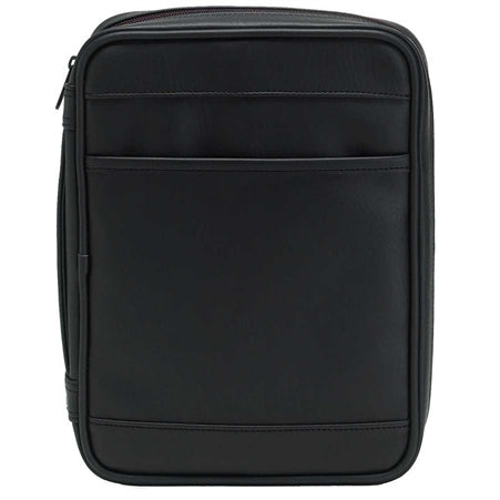 Dicksons Black Outer Pocket Leather Like Vinyl Bible Cover Case with Handle Large
