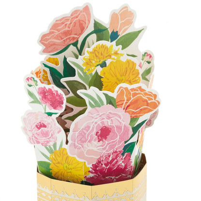 Hallmark WDR1161 Enjoy Every Beautiful Moment Flower Vase 3D Pop-Up Card