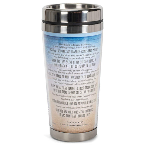 Dickson Footprints in the Sand Poem 16 Oz. Stainless Steel Insulated Travel Mug