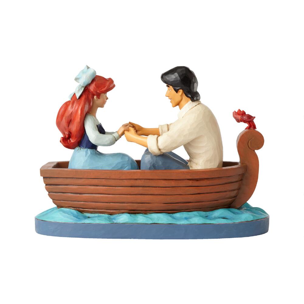 Enesco 4055414 Jim Shore Disney Traditions Ariel and Prince Eric In Rowboat Figurine