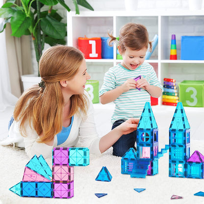 AXYES Magnetic Tiles, Magnetic Building Blocks 102PCS