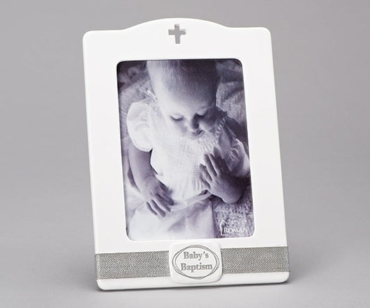 Roman 10" H Baby Baptism Photo Frame - Holds 5X7