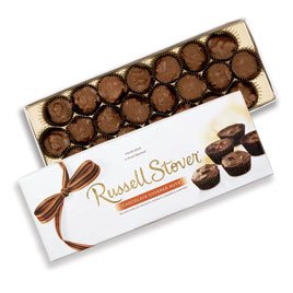 Russell Stover 4406D Milk Chocolate Covered Nuts, Assorted Chocolate Gift Box, 9 Ounce (19 Pieces)