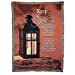 Dicksons Gift FAB-3093 Keep the Light on Lantern on Red 52 x 68 All Cotton Tapestry Throw Blanket