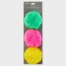 Hallmark 2 1/2" Lime/Fuchsia/Yellow Yarn Pom-Pom Gift Bows 3-Pack