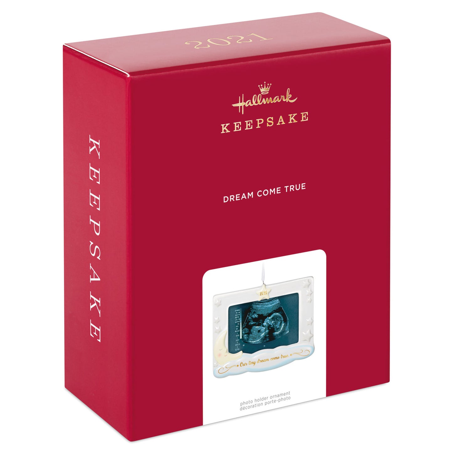 Hallmark QHX4065 Dream Come True Sonogram  Porcelain Photo Frame 2021 Ornament-DAMAGED BOX