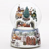 Roman 34040 Musical Christmas Train in Village Glitterdome,Rotating,Wind Up, 6" H,