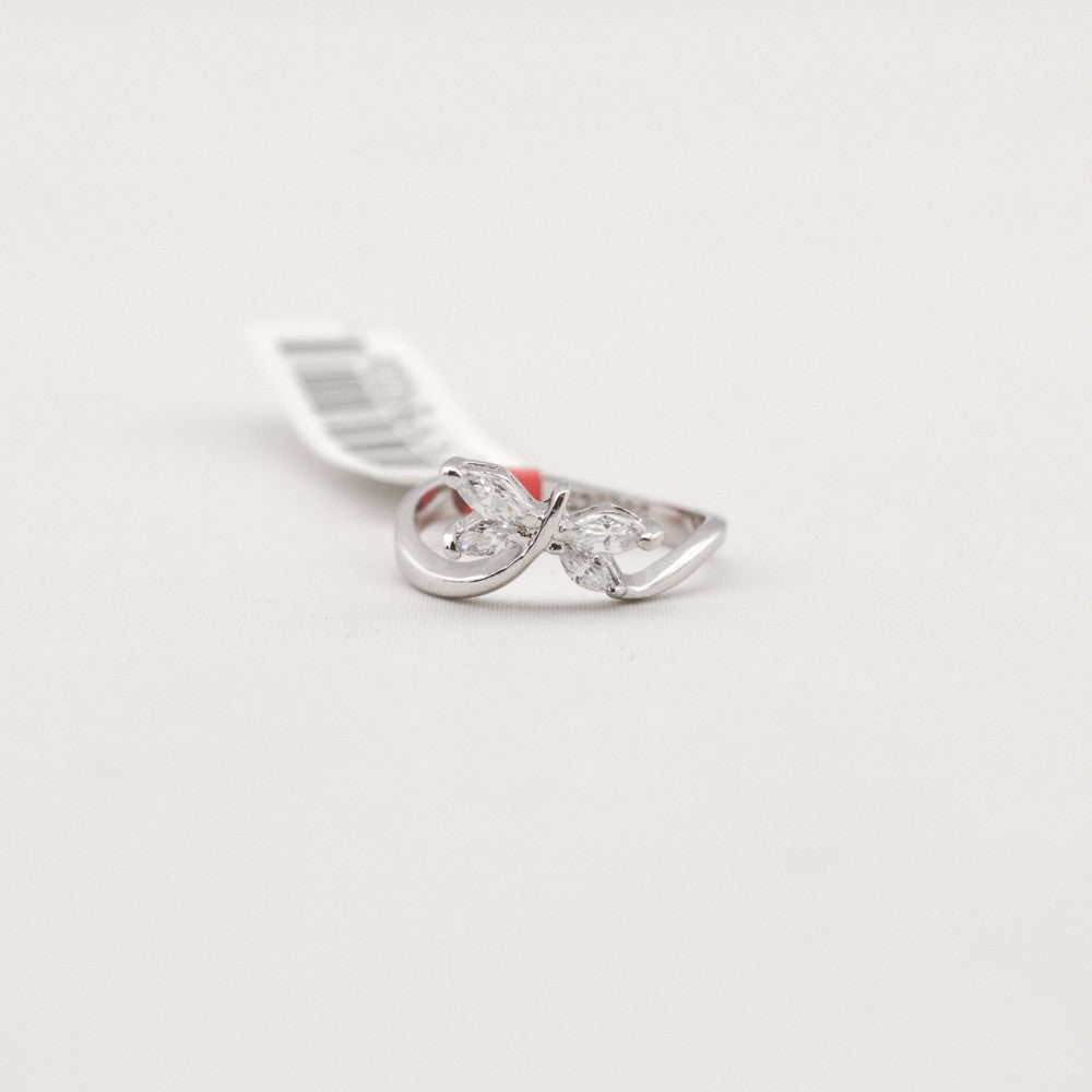 R. S. Covenant 4312 Silver CZ Butterfly Ring Size 10