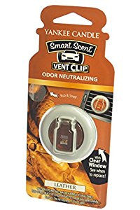 Yankee Candle Leather (Smart Scent Car Vent Clip Air Freshener)
