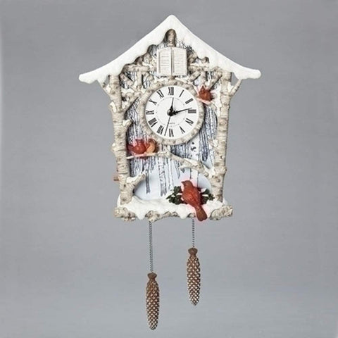 Roman Dropship 133436 Led Cardinal Cuckoo Clock with Sound, 17.25" Multicolor