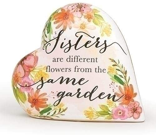 Roman 79163 SIsters 3.5" Heart Love Notes Musical