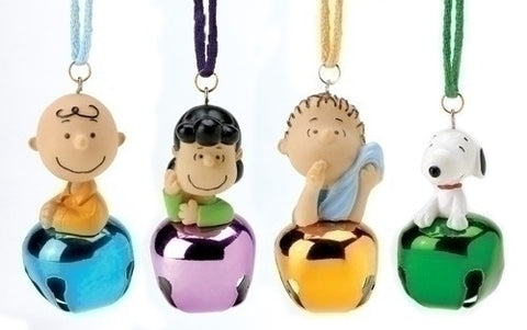 Roman 24909  Peanuts Jingle Buddies with Cord, 4-Piece Set