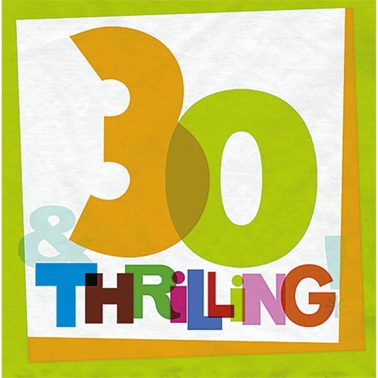 30th The Big Day 13 in. Lunch Napkin - 16/Pkg.