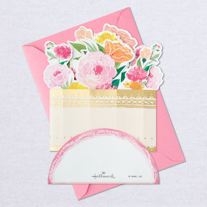 Hallmark WDR1161 Enjoy Every Beautiful Moment Flower Vase 3D Pop-Up Card