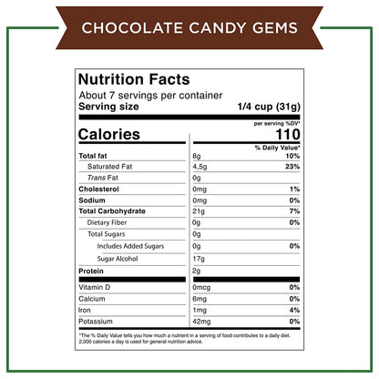 Russell Stover 10000033 Sugar Free Candy Coated Chocolate Gems, 7.5 oz. bag