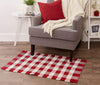 Design Imports CAMZ11258 Indoor Handloomed Cotton Woven Reversible Buffalo Area Rug, Red & White