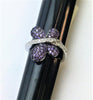 R.S. Covenant 6011 Amethyst & Cz Butterfly Ring Size 8  LOC 25