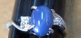 R. S. Covenant 4175 Women's SS Star Saphire Ring SZ 9