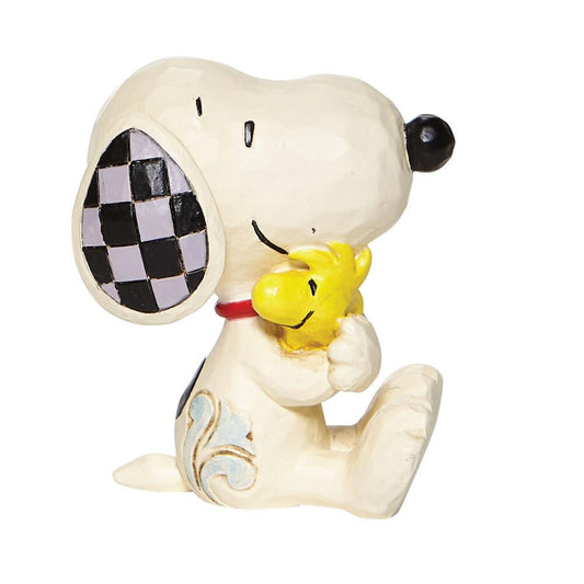 Enesco 6007963 Jim Shore Peanuts Snoopy with Woodstock Mini 2.5"Inch, Multicolor