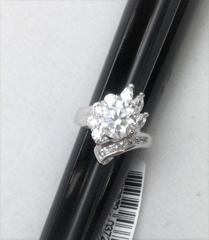 R.S. Covenant 728 Elegant Cz Burst Ring Size 8