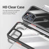 Designed for iPhone 12 Pro Max Case, Crystal Clear Hard PC Back Silicone Edge Shockproof Case, Black