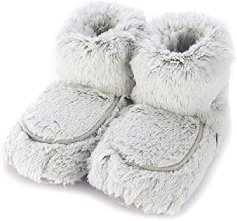Intelex BOO-MG Warmies French Lavender Scented Cozy Microwavable Gray Marshmallow Boots