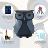 Cute 3D Owl Cell Phone Pouch Fun Mini Novelty Purse (OFF WHITE)