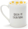 Enesco 6001219 It's Good to be Queen Stoneware Glitter Mug, 16 oz, Gold